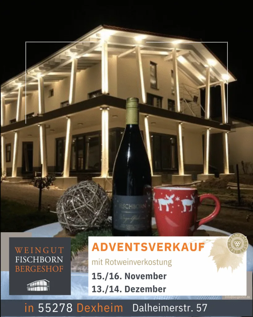 Advent wine sales at Weingut Fischborn Bergeshof