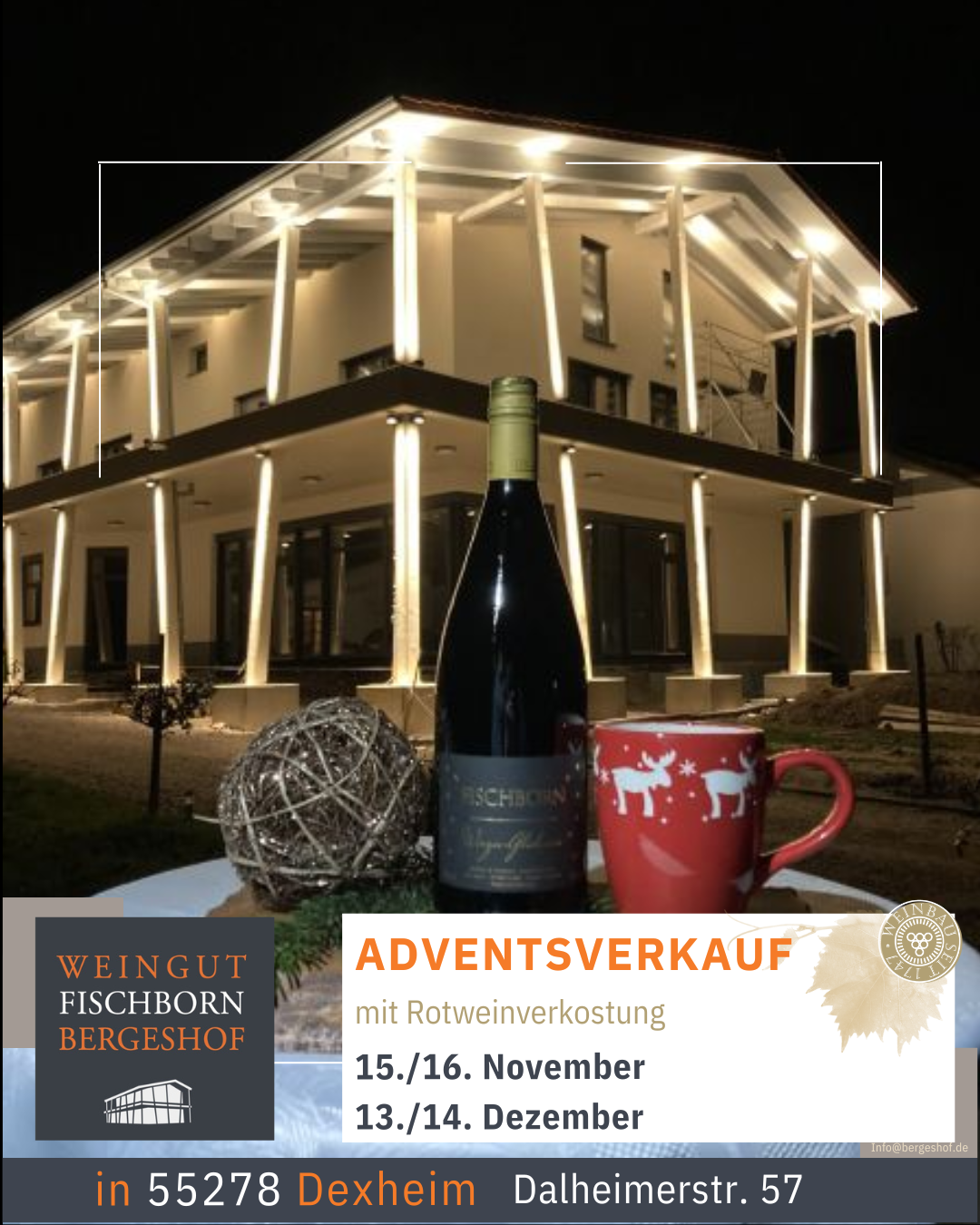 Adventsverkauf Weingut Fischborn Bergeshof